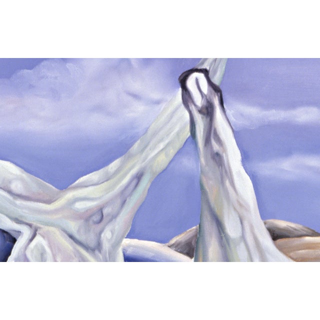 Early 21st Century 2000s "Eggplants in a Basket" Large Gallery Wrapped Oil Painting by Judith Moore For Sale - Image 5 of 8