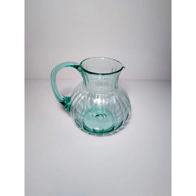 Murano Carafe in Turquoise Glass Swirl, 1950s For Sale - Image 10 of 11