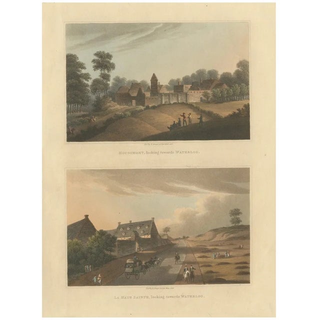 Robert Bowyer, Napoleon's Last Stand: Views of Hougoumont and La Haye Sainte After Waterloo, 1816, Print For Sale