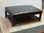 Gray Arhaus Kent Leather Ottoman With Lower Trays For Sale - Image 8 of 14