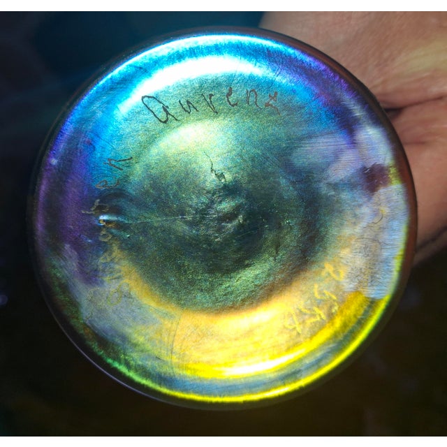 1930s 1930's Art Deco Steuben Art Glass Gold Aurene Signed "Bud" Stick Vase For Sale - Image 5 of 10