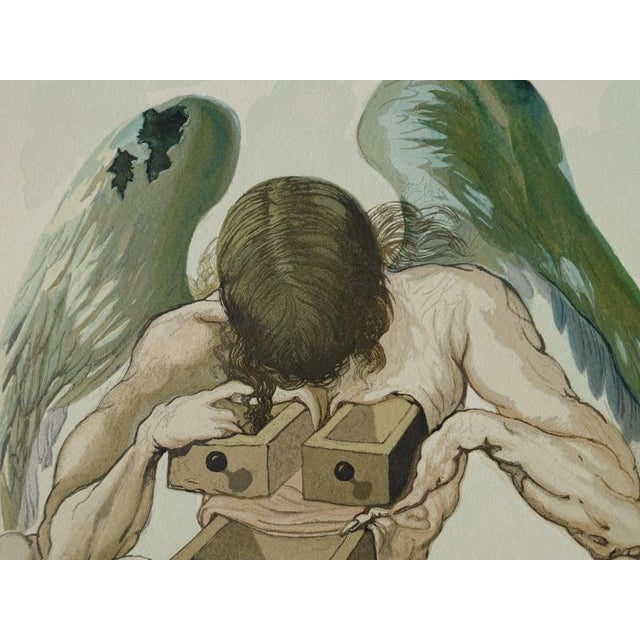 Salvador Dali, The Fallen Angel, Original Woodcut For Sale - Image 4 of 5