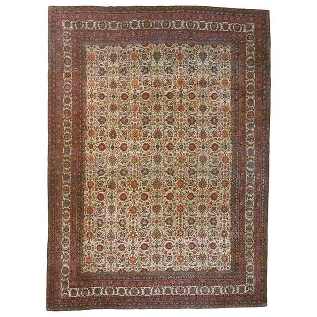 Oversize Antique Persian Teheran Rug For Sale - Image 15 of 18
