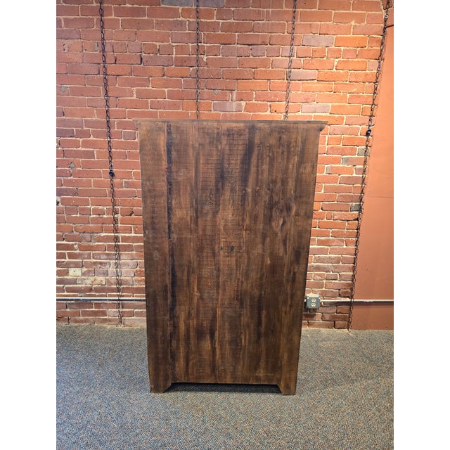 Solid Reclaimed Wood Curio Cabinet For Sale In Boston - Image 6 of 6