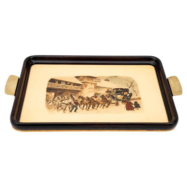Vintage Lithographed Tray, 1950s For Sale - Image 6 of 6