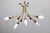 Brass, Teak and Opaline Glass Chandelier by Rupert Nikoll, Austria, 1960s For Sale - Image 6 of 18