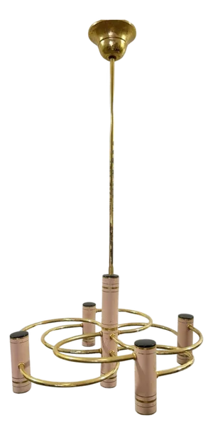 Vintage Hollywood Regency Geometric Chandelier by Gaetano Sciolari, 1970s