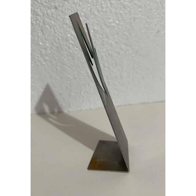 Silver Zigi Ben-Haim, Israeli Contemporary Abstract Geometric Painted Pierced Sculpture Zigi Ben Haim, 1998 For Sale - Image 8 of 13