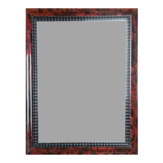Late 19th Century Red Tortoise Framed Mirror in Flemish Baroque Style For Sale