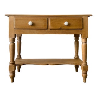 Antique 19th Century English Pine Side Table For Sale