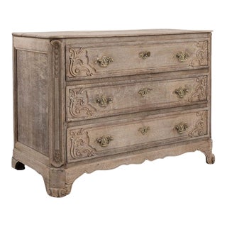 19th Century French Provincial Oak Chest of Drawers For Sale