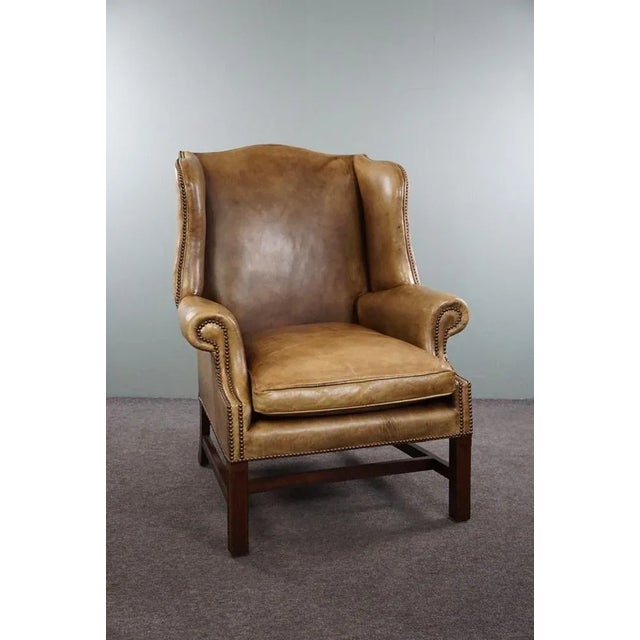 Vintage Club Chair in Leather For Sale - Image 9 of 9