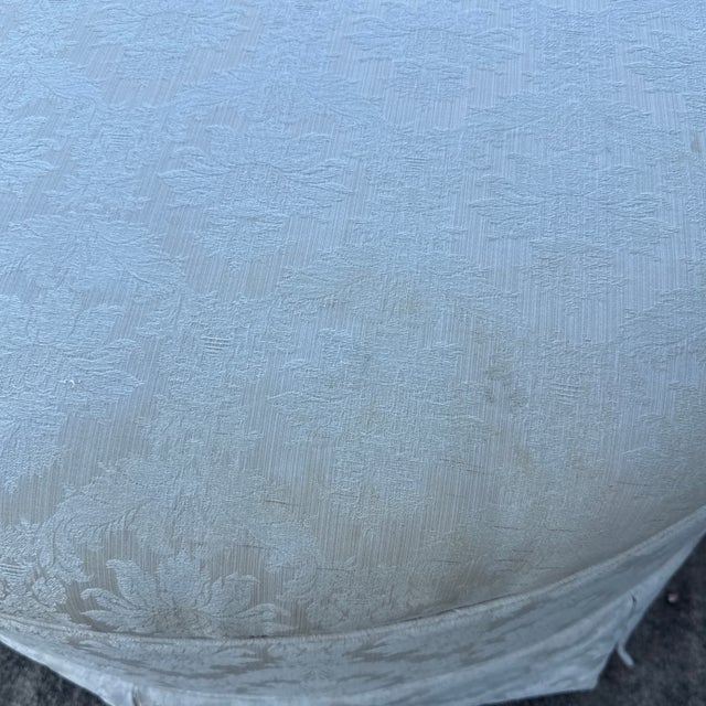 Traditional Late 20th Century Damask Ottoman For Sale - Image 3 of 6