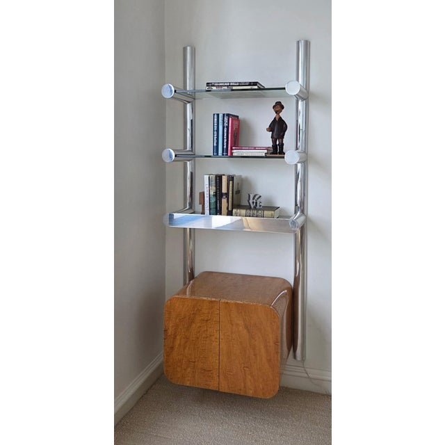 Wood Janet Schweitzer "Obra" Shelving Units by Pace For Sale - Image 7 of 11