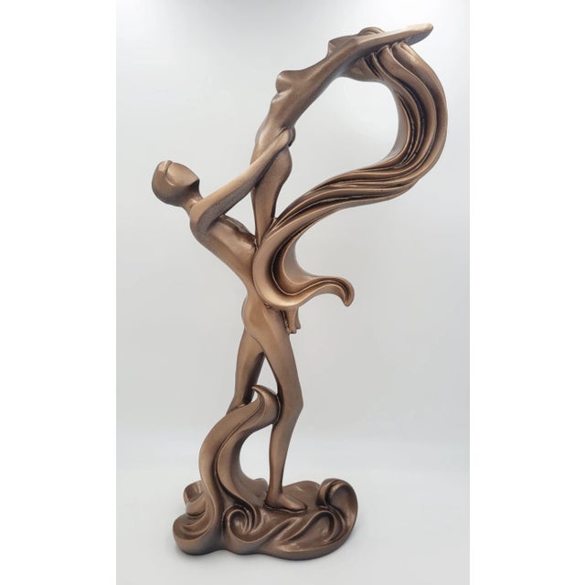 Rare Jaru California HMG 27.5" Modernist Man Lifting Woman Sculpture 1985 For Sale - Image 12 of 14