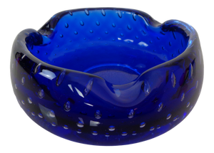 Blue Sommerso Murano Glass Bowl, Italy, 1960s