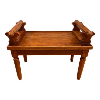 19th Century Mahogany Window Bench For Sale