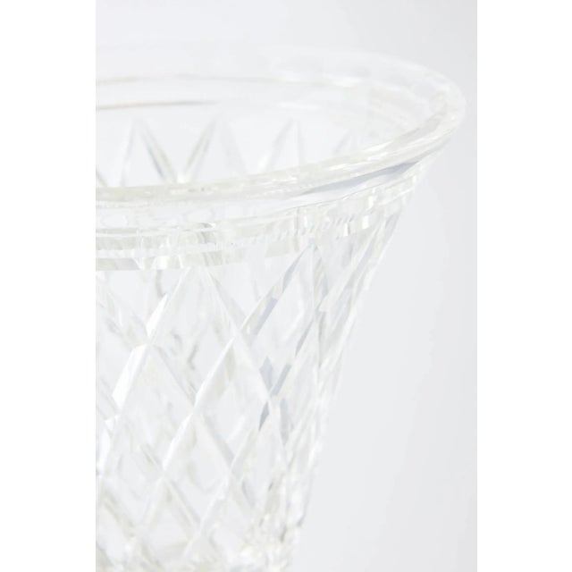 Mid 20th Century Mid-Century Modern Cut-Glass Chalice Shaped Pairpoint Vase For Sale - Image 5 of 9