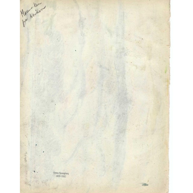 Coastal 1940s Grace Spongberg Mauna Kea Volcano Landscape Drawing For Sale - Image 3 of 3