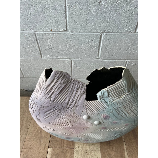 Ceramic Gail Markiewicz Hand Built Patchwork Ceramic Vessel, Contemporary Studio Pottery For Sale - Image 7 of 10