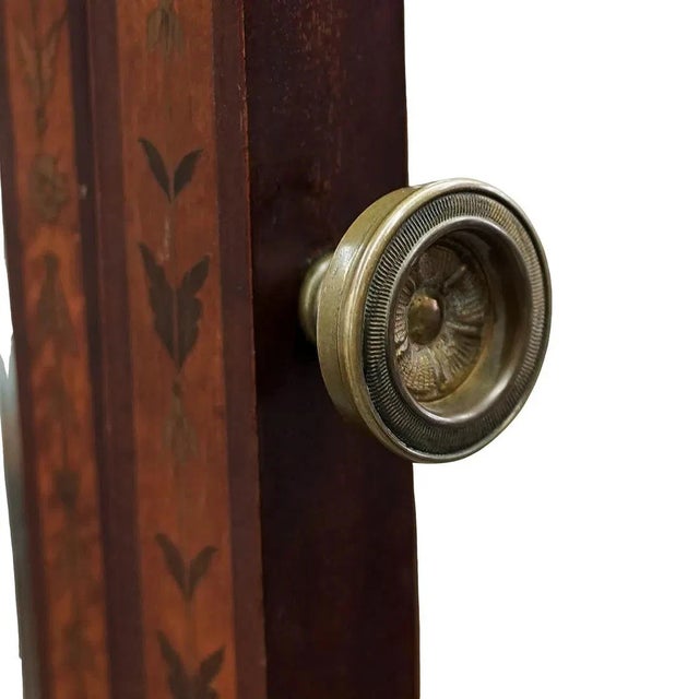 Traditional Late 19th Century English Edwardian, Mahogany/Satin Wood Cheval Mirror For Sale - Image 3 of 6