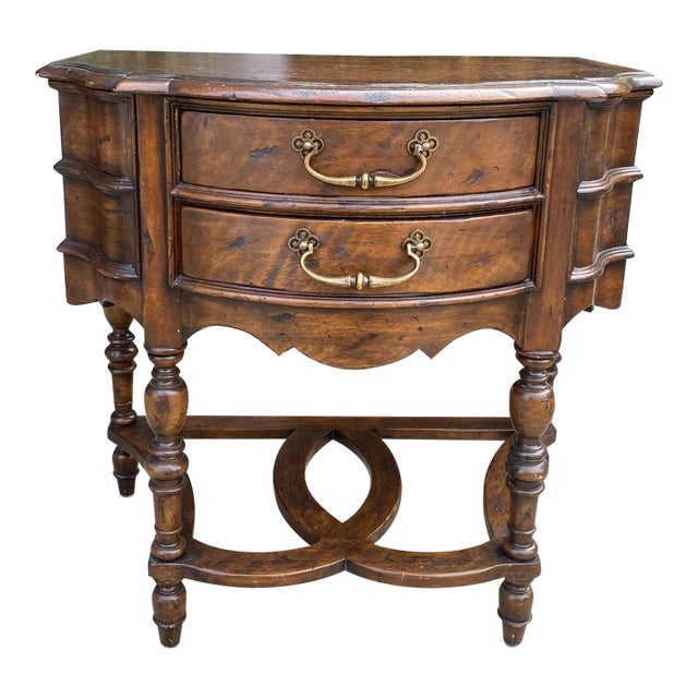 Mid 20th Century Vintage Oak Demi Lune Table For Sale