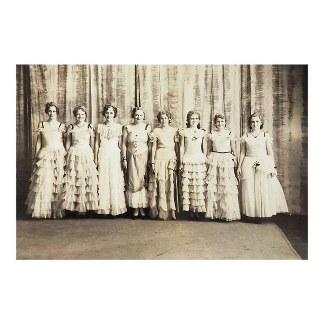 Vintage 1930s Photograph Lovely Young Women in Evening Gowns For Sale