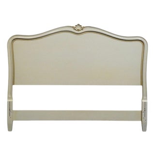 Drexel Furniture Touraine Collection Custom Cream Painted Country French Provincial Full Size Headboard 200-520-1 For Sale