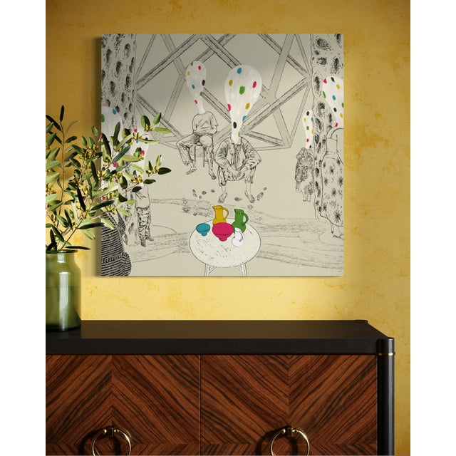 Rainbow Heads by Steve Moors, 36"x36" Ready to Hang. For Sale In New York - Image 6 of 11