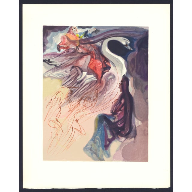 1963 Dalí Divine Comedy Engraving Paradis Chant 19 "Au Ciel De Jupiter" (In the Heaven of Jupiter) For Sale