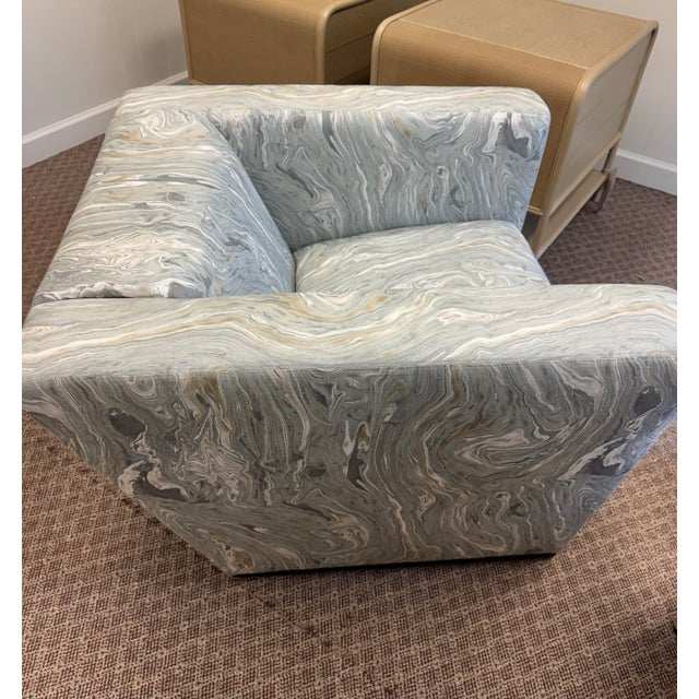 Lee Industries Modern Swivel Club Chairs, Set of 2 For Sale - Image 10 of 12