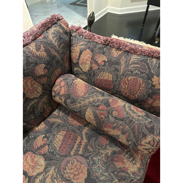 Vintage Custom-Made Tapestry Couch For Sale In Chicago - Image 6 of 15