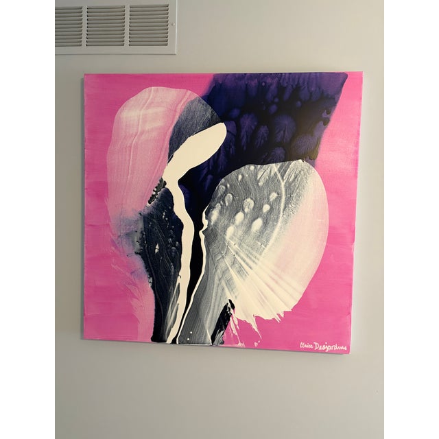 Abstract painting Clair Desjarnis. Montreal based artist.