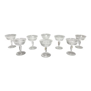 Waterford Cut Crystal Glenmore Champagne Coupes - Set of 8 For Sale