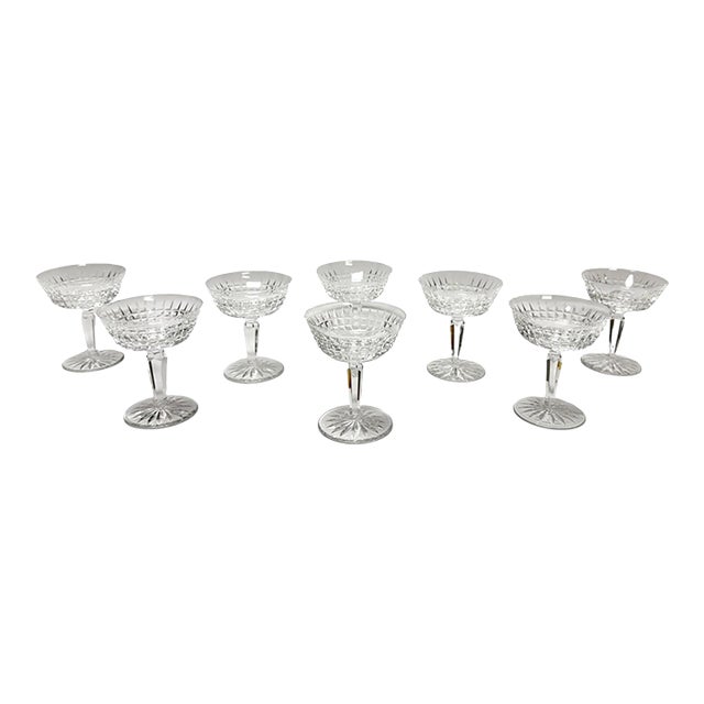 Waterford Cut Crystal Glenmore Champagne Coupes - Set of 8 For Sale