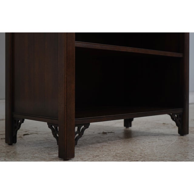 Brown Pair of Knob Creek Walnut Finish Mahogany Bookcases For Sale - Image 8 of 15