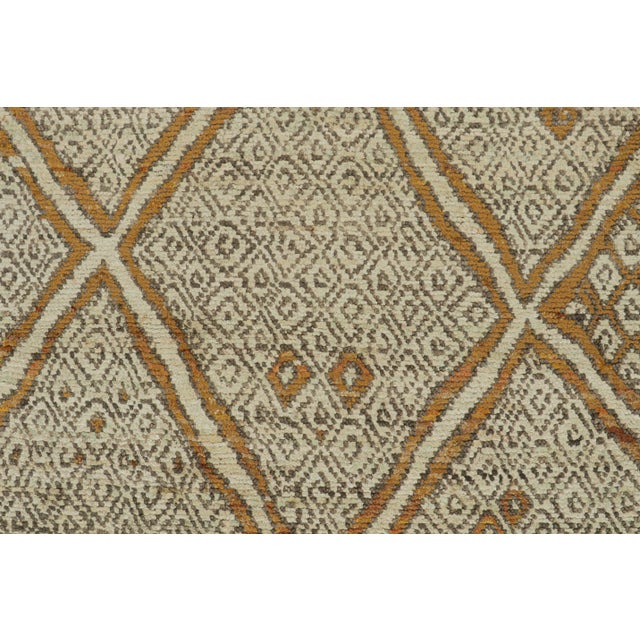 Tribal Rug & Kilim’s Moroccan Style Rug in Rust with Beige and Gray - 9'x12' For Sale - Image 3 of 7