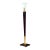 Vintage Deco Zebra Wood and Brass Floor Lamp For Sale