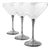 Art Deco Sterling Silver and Cut Cristal Handmade Champaign Glasses, Spain, 1940s, Set of 3 For Sale