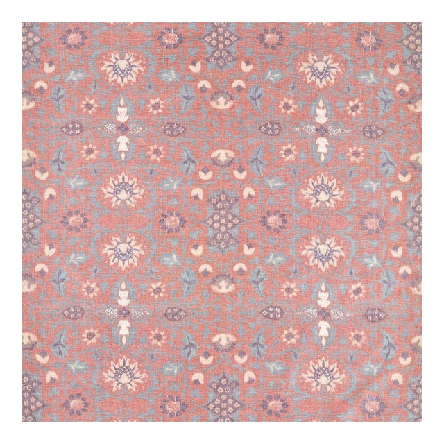 Morris & Co. Wilton Warp Print Fabric in Madder For Sale