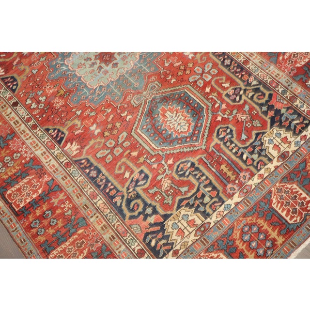 Early 20th Century Antique Zabihi Collection Persian Serapi Foyer Size Rug - 4'9" x 6'10" For Sale - Image 5 of 12