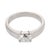 Contemporary Vintage Gia 0.80 East West Old Mine Cut Diamond Platinum Engagement Ring, Size 6 For Sale - Image 3 of 8