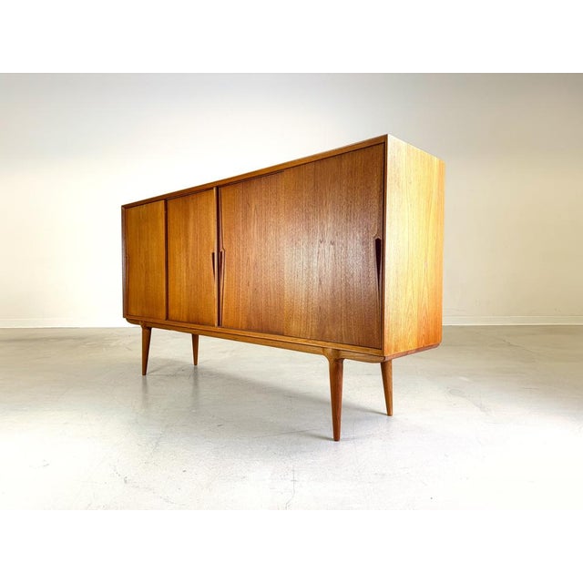 Mid-Century Modern Mid-Century Highboard in Teak by Gunni Omann for Omann Jun, 1960s For Sale - Image 3 of 14