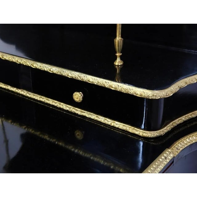 Small Napoleon III Mid 19th Century Black Wooden Desk For Sale - Image 15 of 18