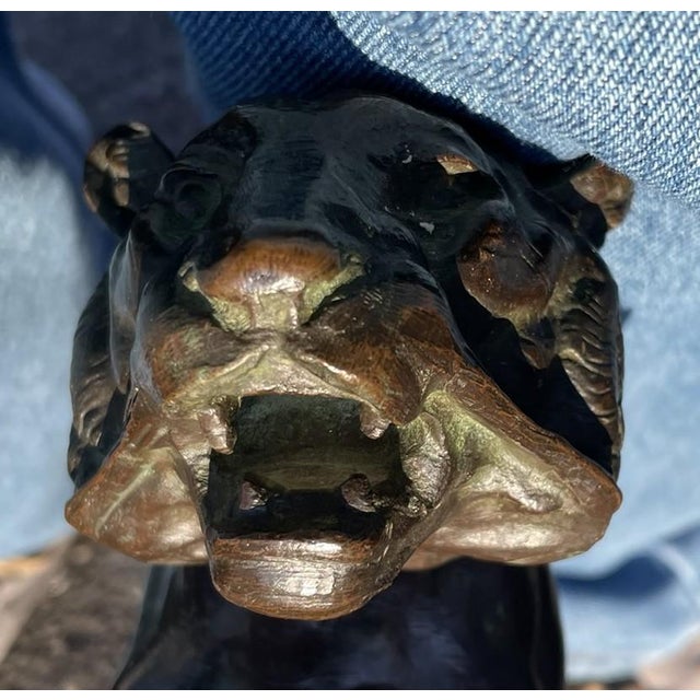 Late 19th Century “Walking Tiger” French Bronze Sculpture by Antoine‑Louis Barye – Signed Barre For Sale - Image 4 of 7