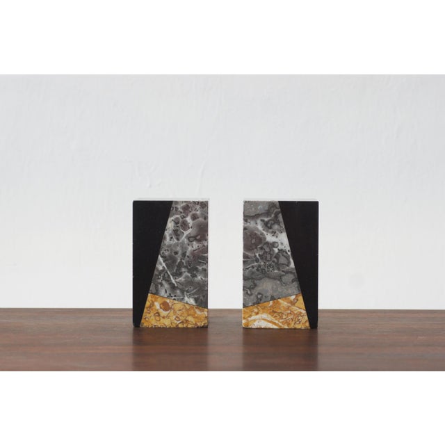 Art Deco French Marble Bookends, 1930s, Set of 2 For Sale - Image 4 of 4