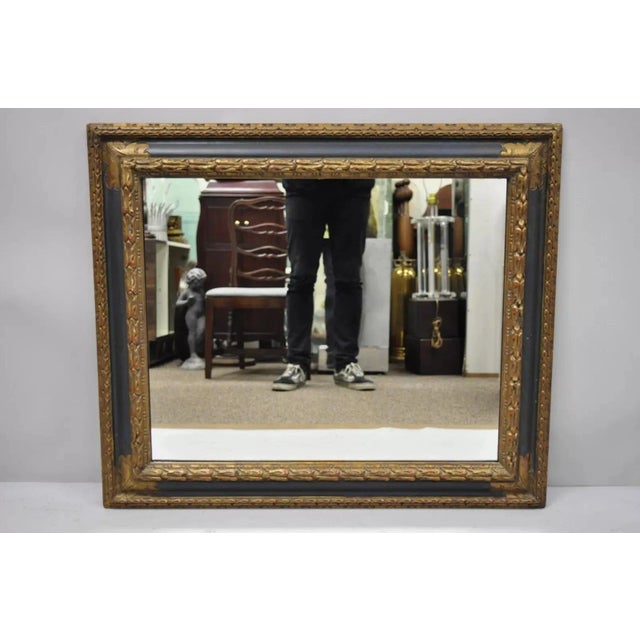 Gold Late 20th Century Italian Hollywood Regency Blue & Gold Florentine Rectangular Wall Mirror For Sale - Image 8 of 8