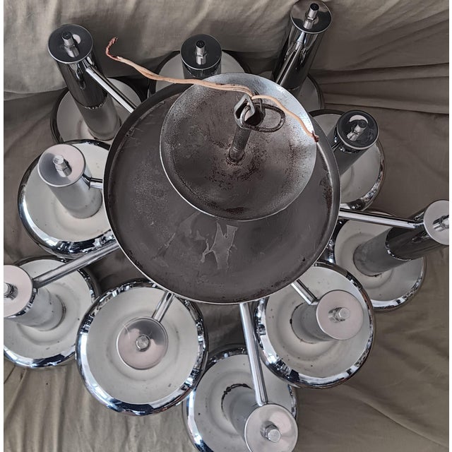 Vintage Chromed Pendant Lamp, 1970s For Sale - Image 6 of 8