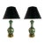 Late 19th Century Green Frosted Glass Lamps - a Pair For Sale