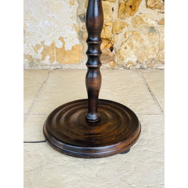 Wood Vintage Turned Wood Floor Lamp, 1950s For Sale - Image 7 of 18